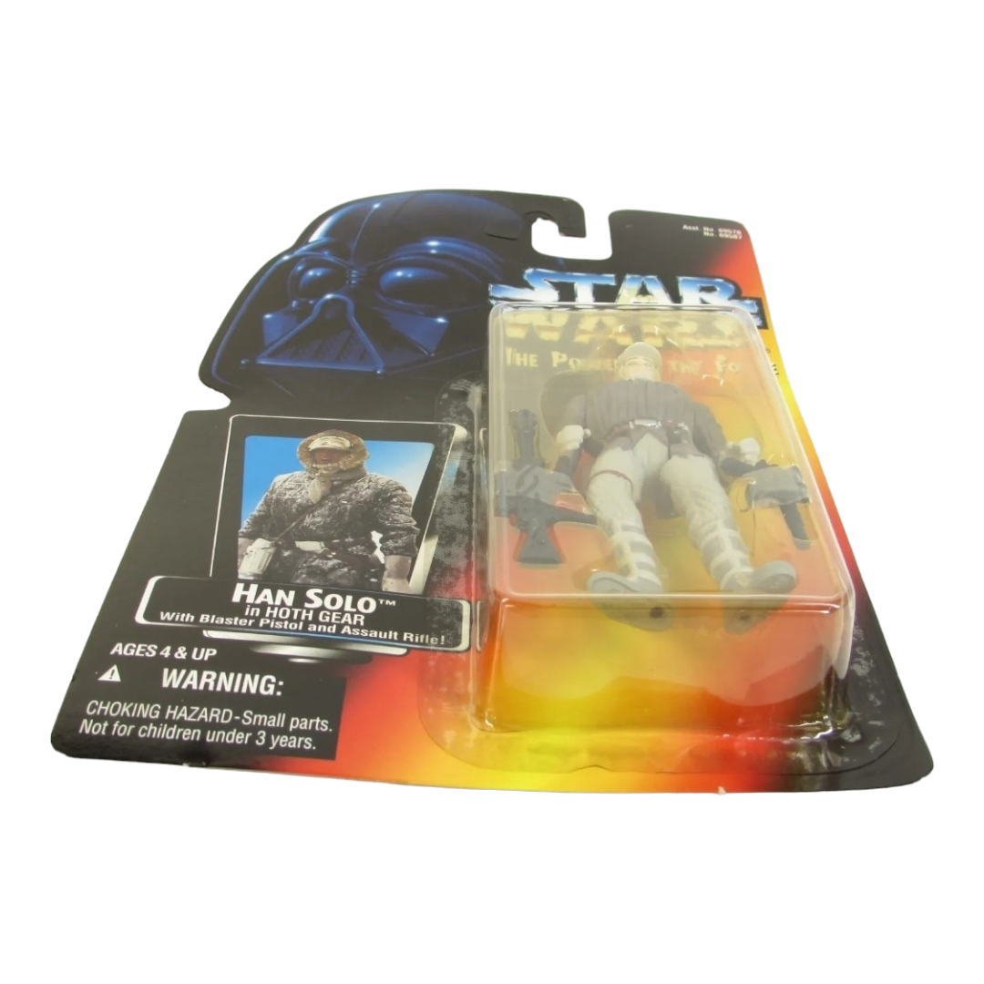 New *Star Wars Power of the Force "Han Solo" w/ Blaster Pistol + Assault Rifle