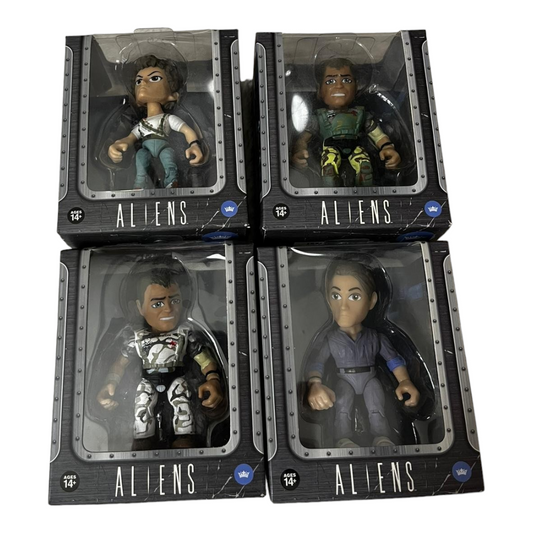 NEW *Collection of Four (4) Loyal Subjects Alien 3" Action Figures + Trading Cards