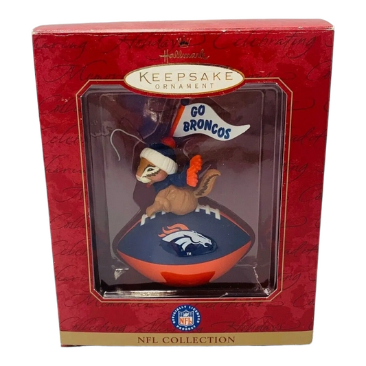 NEW *Hallmark Keepsake Ornament NFL "Go Denver" Broncos Football  (1999)