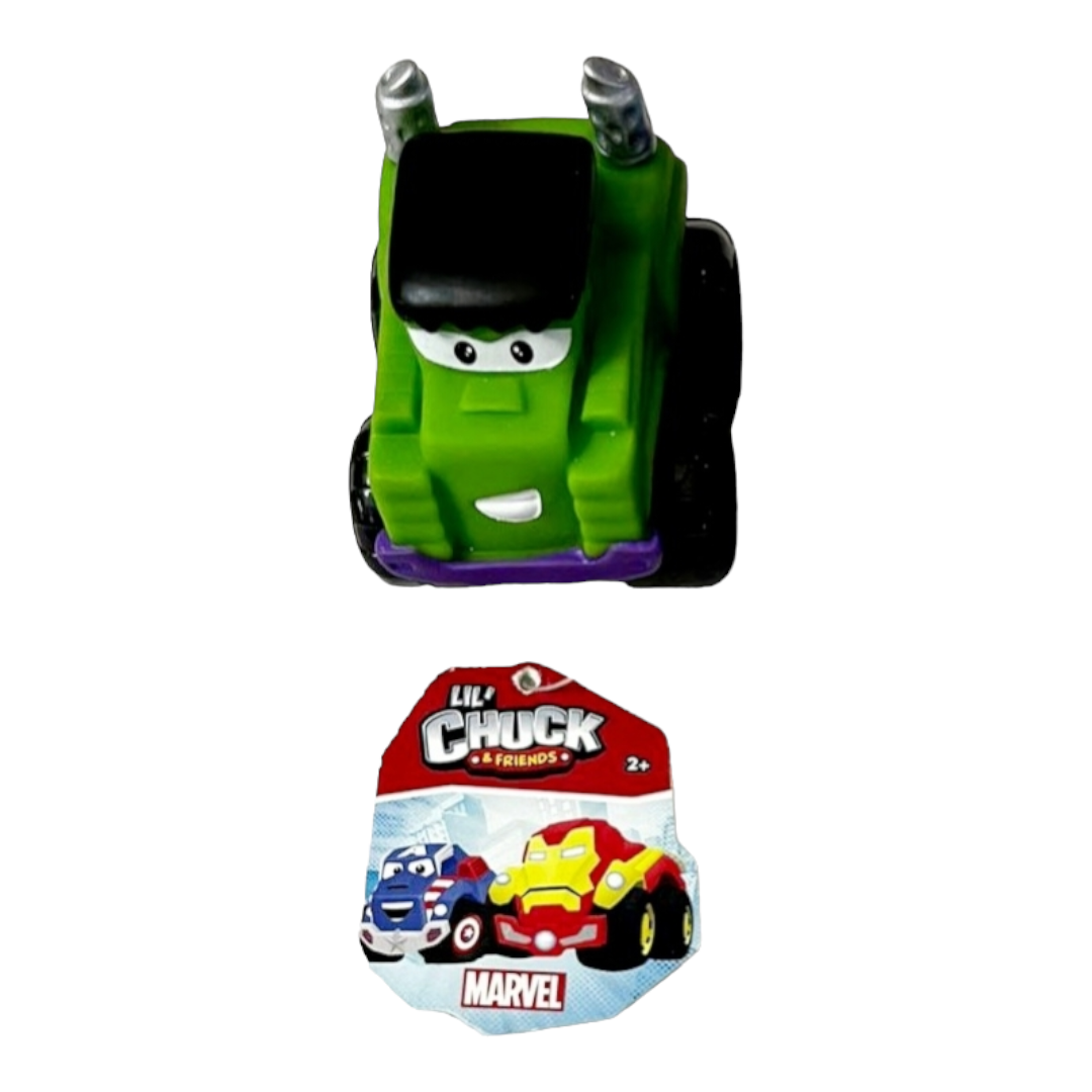 NEW *Lot of Seven (7) Lil' Chuck & Friends Marvel Cars Trucks Ironman Spiderman +