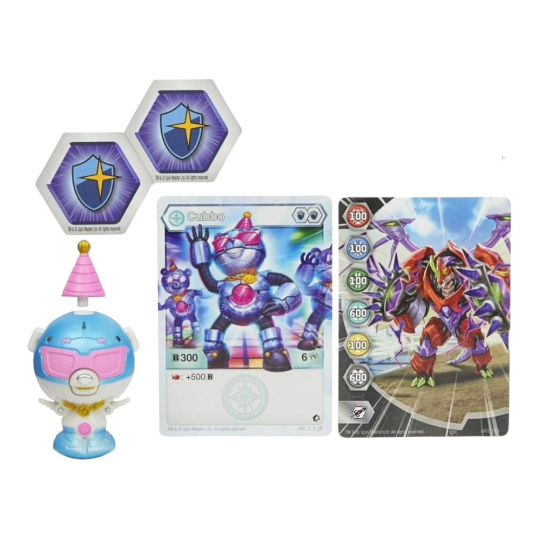 NEW *Bakugan 2021 Darkus Party Cubbo Pack 2" Core Collectible Action Figure/Card