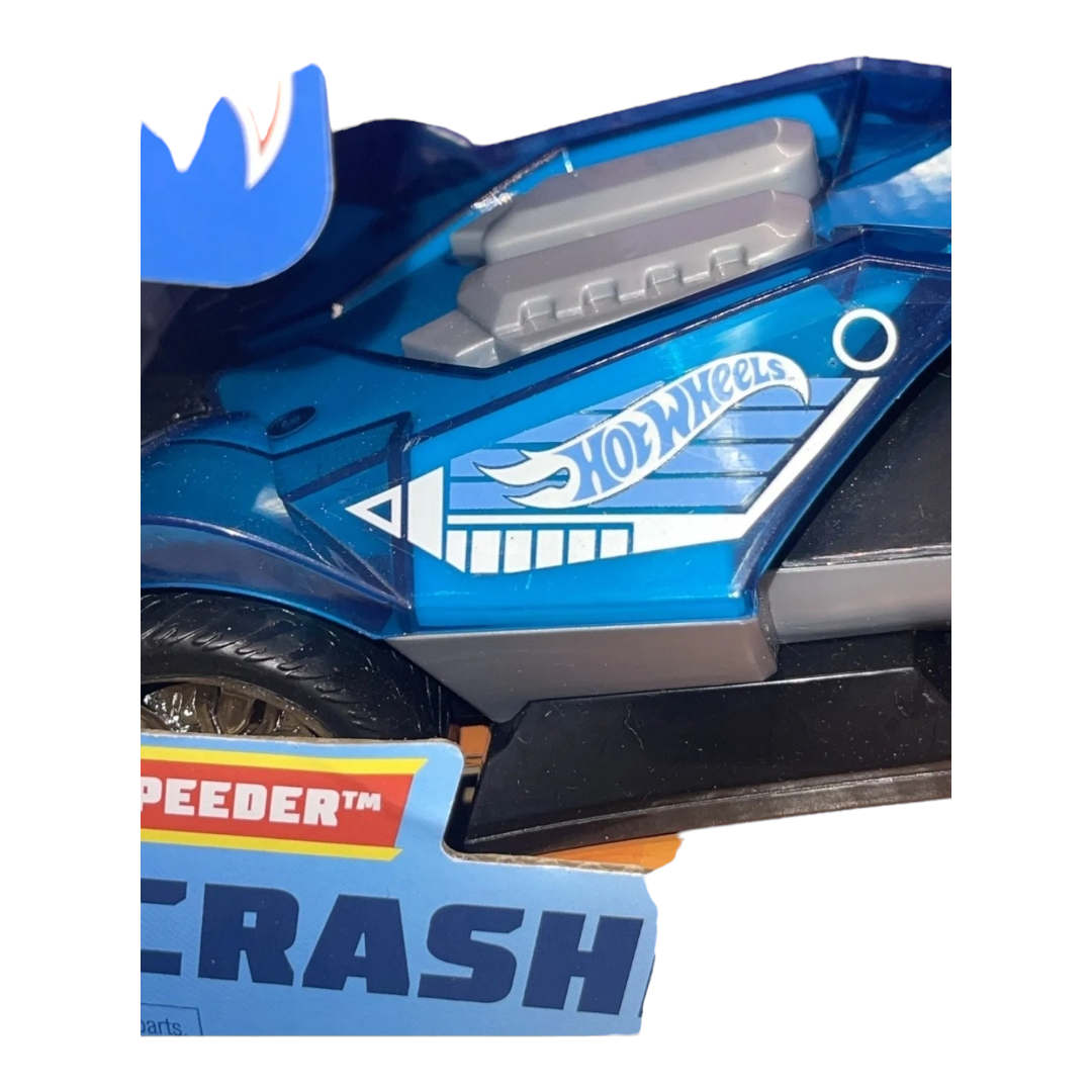 NEW *Hot Wheels "Blue Color Crashers" 10" (Cyber Speeder) Neon Bright-Lights & Sound