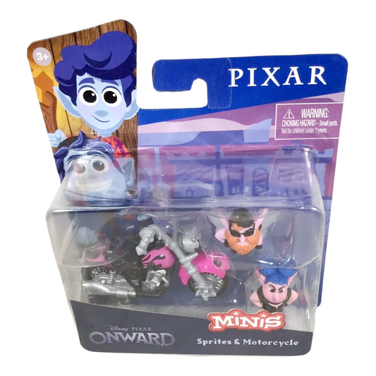 NEW *Disney Pixar "Onward Minis" (Sprites & Motorcycle) Action Figure Set (2020) Mattel