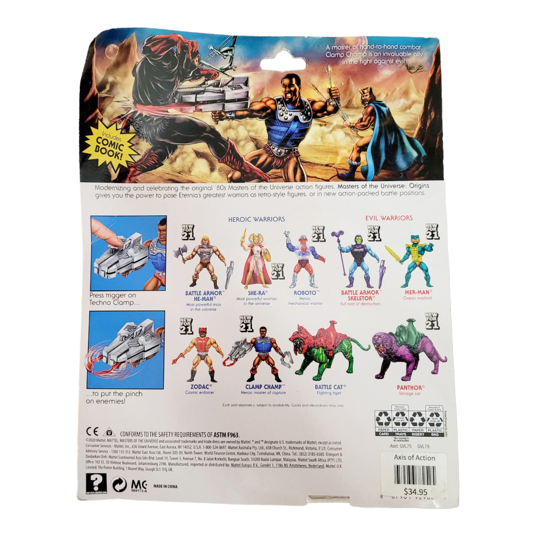 NEW *Masters of the Universe  'Clamp Champ' Heroic Master of Capture Action Figure (2021)