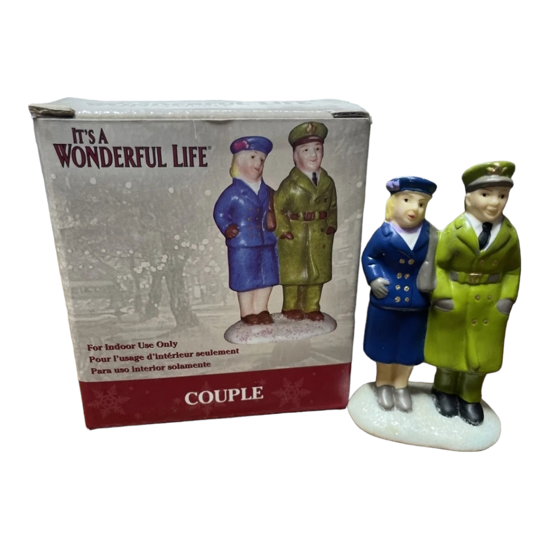 It's A Wonderful Life "Couple" Figure w/ Box Village Accessory #4019782