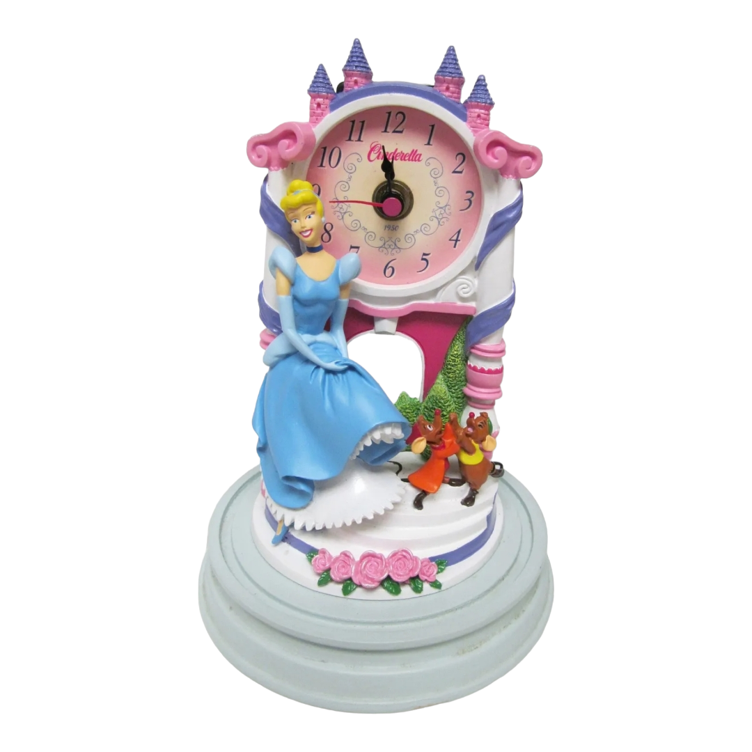 NEW *Walt Disney Cinderella 10" Glass Dome Clock (Special Edition Anniversary) w/ Box