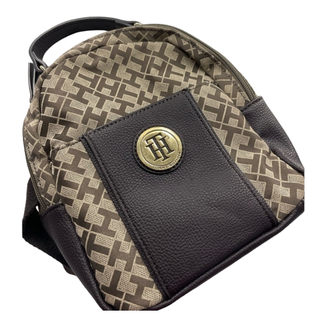 Beautiful *Tommy Hilfer Roxy II Mini Backpack - Geometric Jacquard Tan/Brown