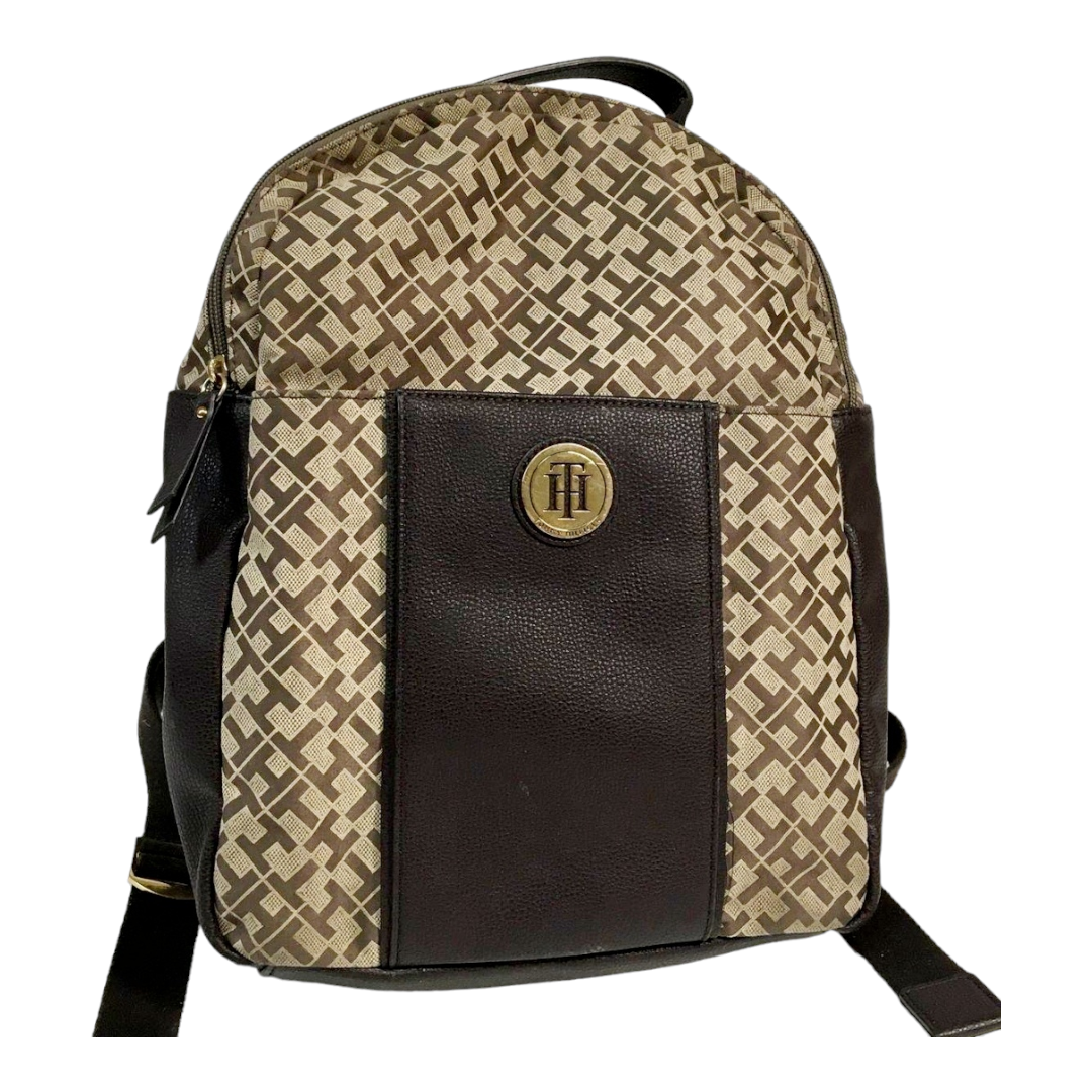 Beautiful *Tommy Hilfer Roxy II Mini Backpack - Geometric Jacquard Tan/Brown