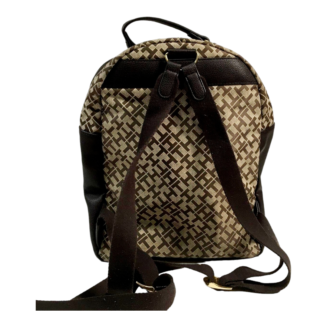 Beautiful *Tommy Hilfer Roxy II Mini Backpack - Geometric Jacquard Tan/Brown