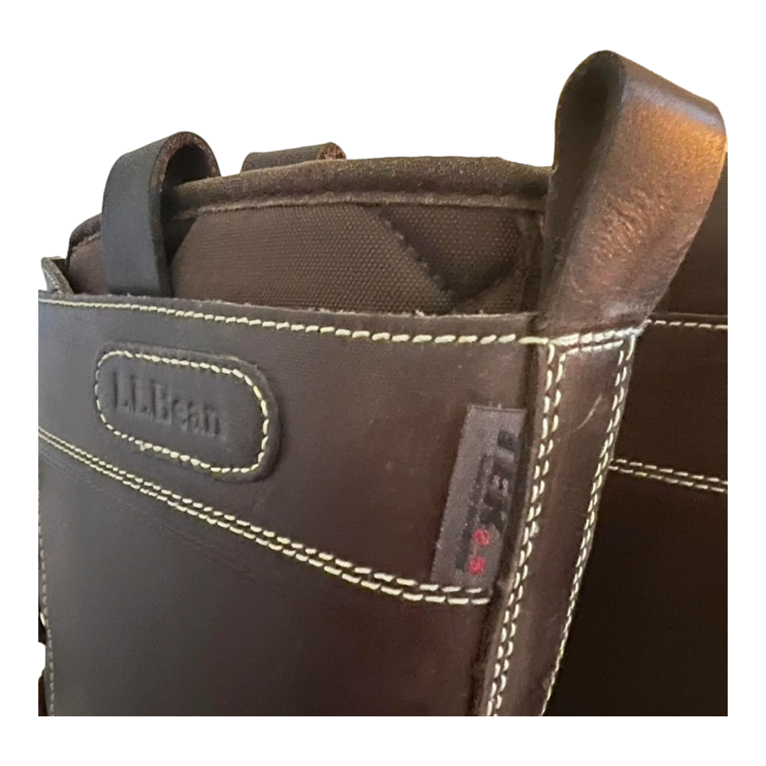 Women's L.L. Bean Leather 2.5 TEK Waterproof Winter Duck Boots (Sz 7M) Brown