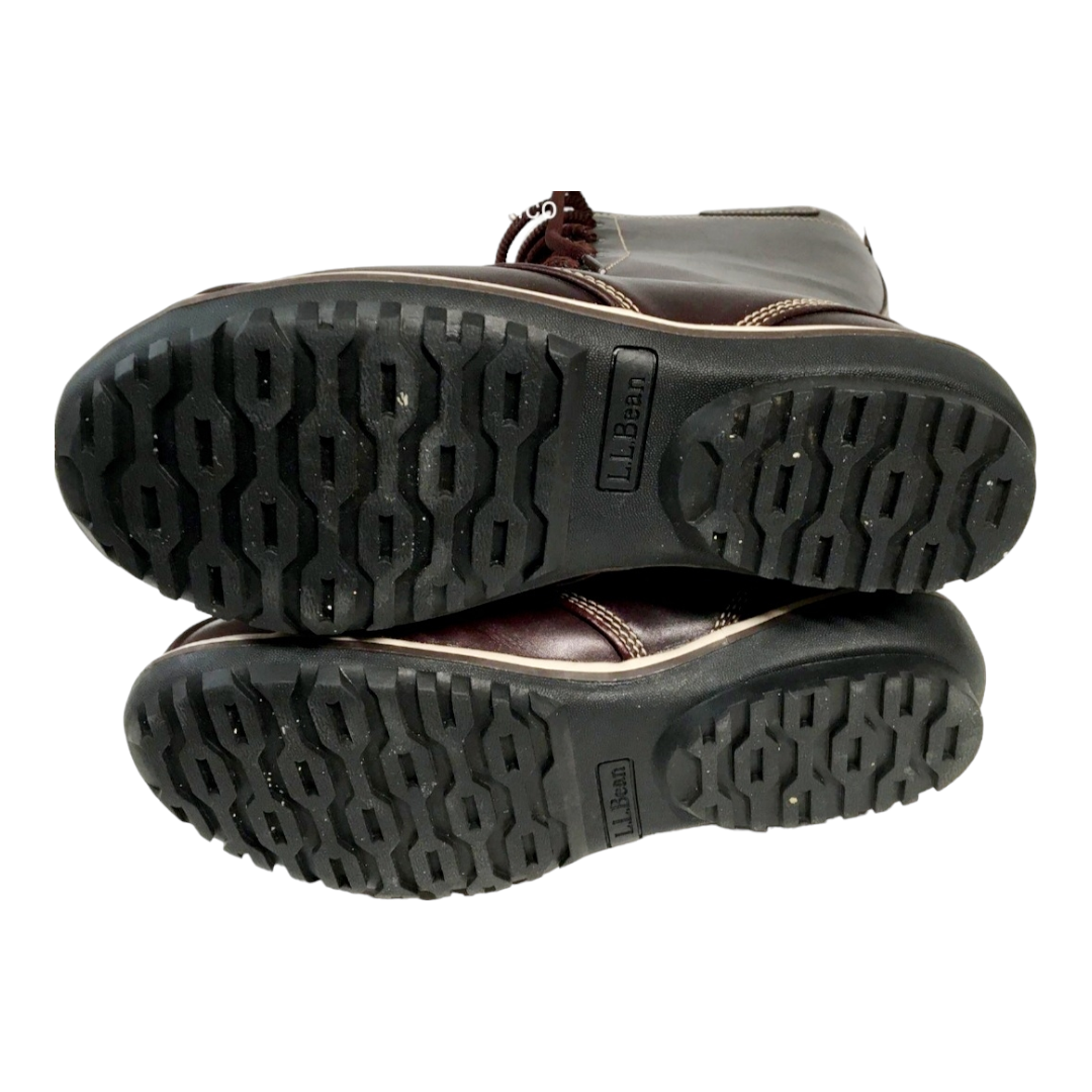 Women's L.L. Bean Leather 2.5 TEK Waterproof Winter Duck Boots (Sz 7M) Brown