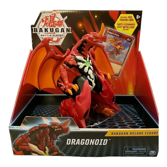 NEW *Bakugan Battle Planet DRAGONOID Deluxe Action Figure w/ Drago's Fury Card