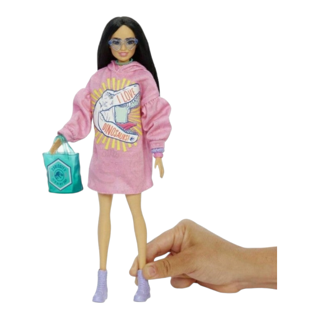 NEW *Barbie Jurassic World Fashion Outfit w/ Accessories  Sweatshirt Dress 2021 Mattel