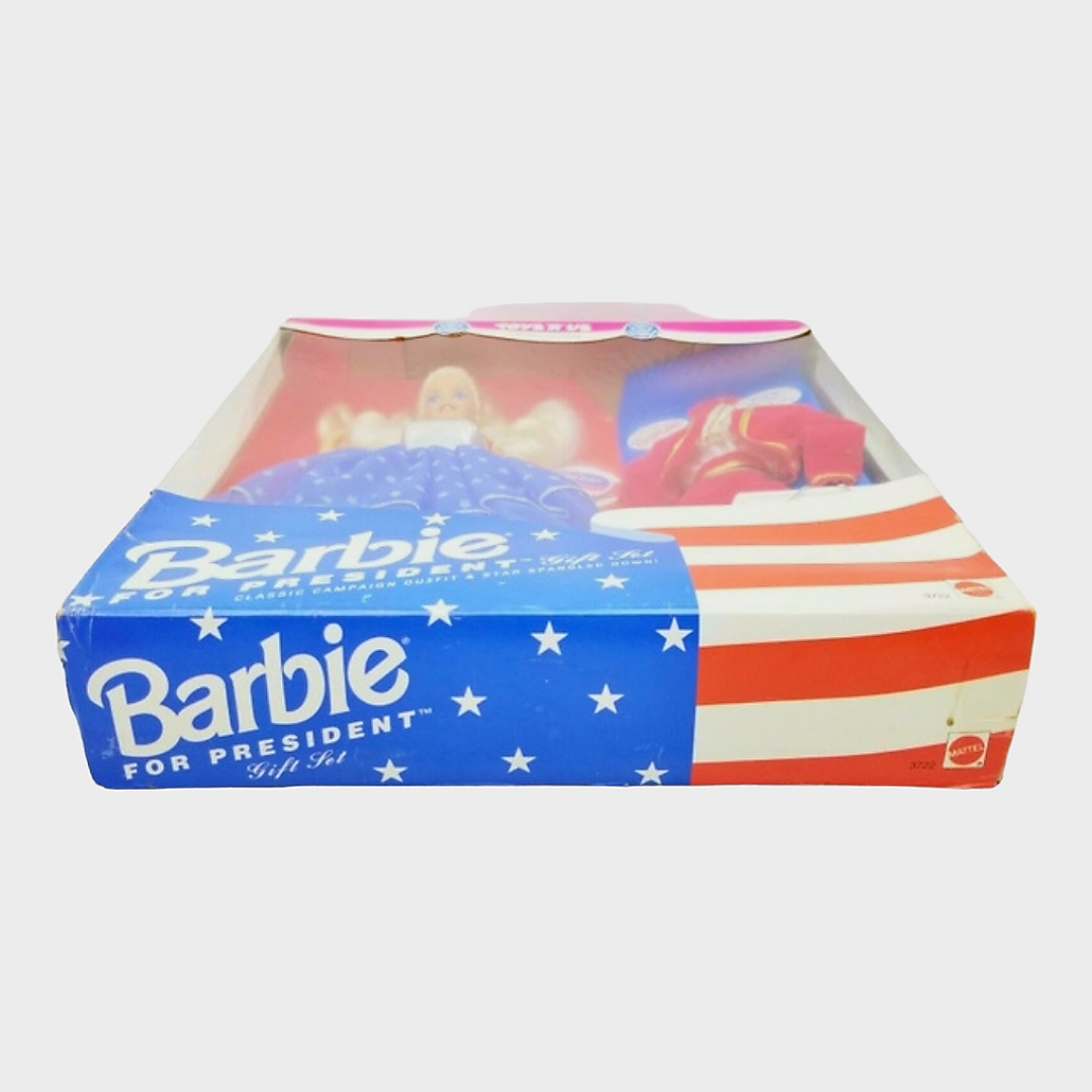 NIB *Barbie For President Gift Set 1991 (Campaign Outfit & Star Spangled Gown!)