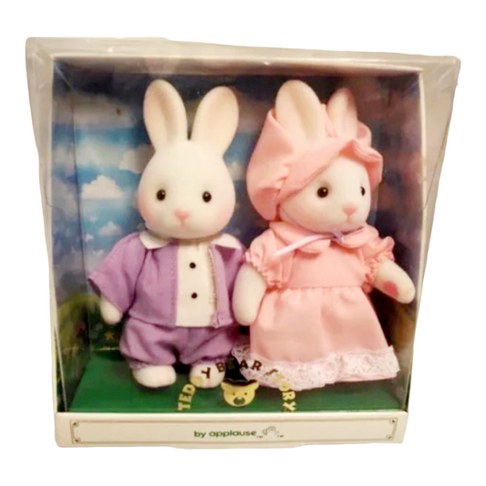 NIB *Teddy Bear Story "Mamma & Pappa Rabbit" by Applause 1987 Sekiguchi