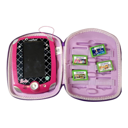 Barbie *LeapPad2 w/ 4 Games & Case (Little Pony Cinderella Cooking Letters)