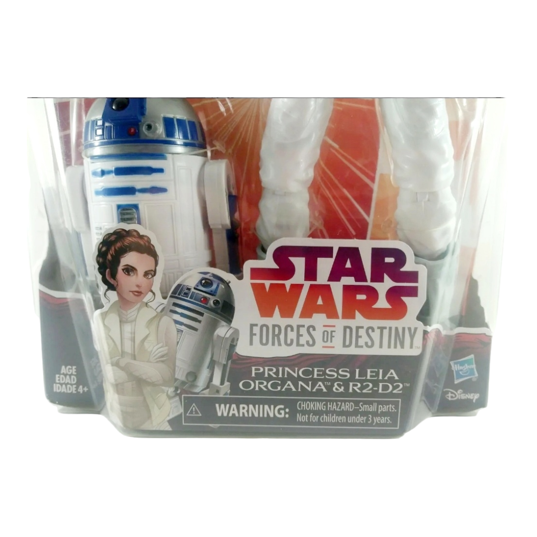 NIB *Hasbro Star Wars Forces  of Destiny Adventure 11" Princess Leia & R2-D2 Figure (2-Pack)