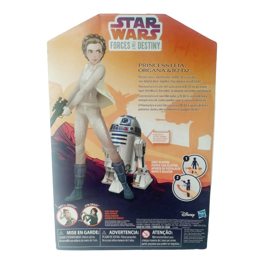 NIB *Hasbro Star Wars Forces  of Destiny Adventure 11" Princess Leia & R2-D2 Figure (2-Pack)