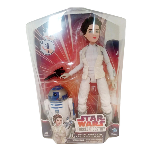 NIB *Hasbro Star Wars Forces  of Destiny Adventure 11" Princess Leia & R2-D2 Figure (2-Pack)