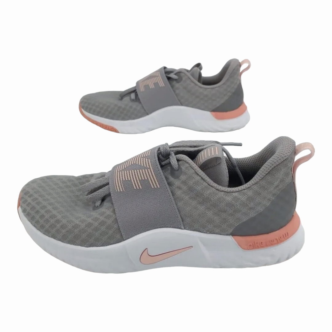 New *Women's Nike Renew TR9 Running Tennis Shoes (10.5) Grey Lace-up Low Top