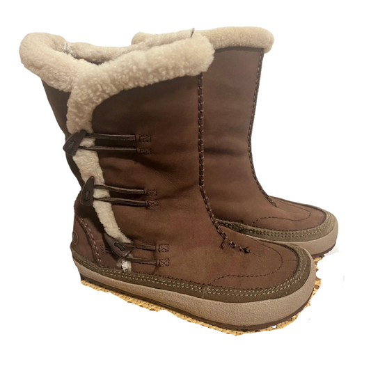 Women's Merrell Spirit Tibet Brown Nubuck Leather Winter Boots Mid-Calf (Size 7.5)
