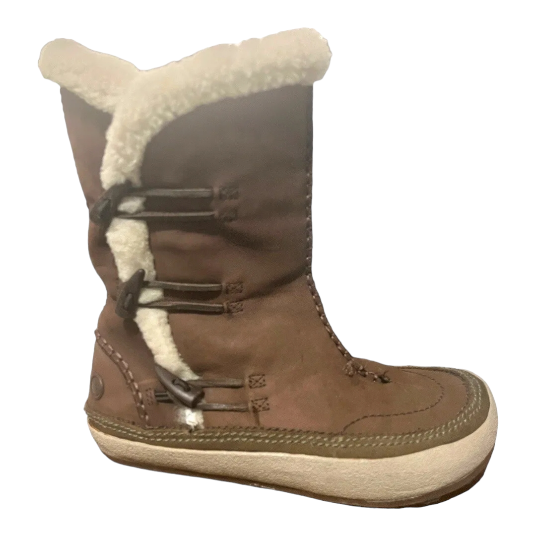 Women's Merrell Spirit Tibet Brown Nubuck Leather Winter Boots Mid-Calf (Size 7.5)