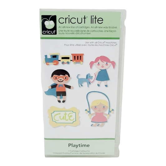 Cricut Lite Cartridge *Playtime w/ 50 Themed Images in Box + (Gently Used)