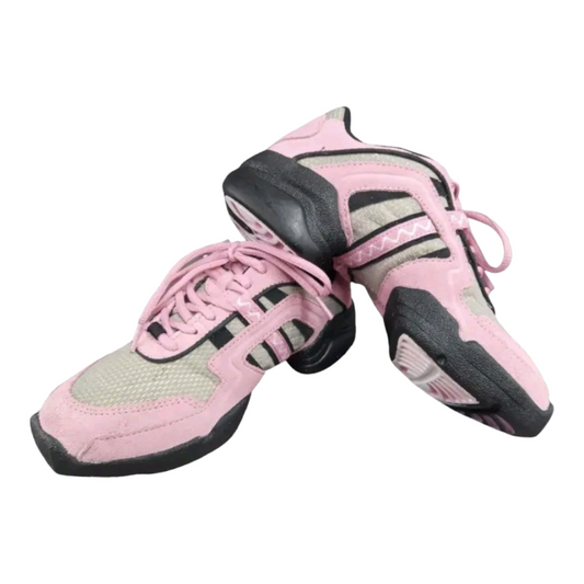 NIB *Women's Pink/Black Capezio DS15S Groove Split Sole Jazz Sneakers Size 13M