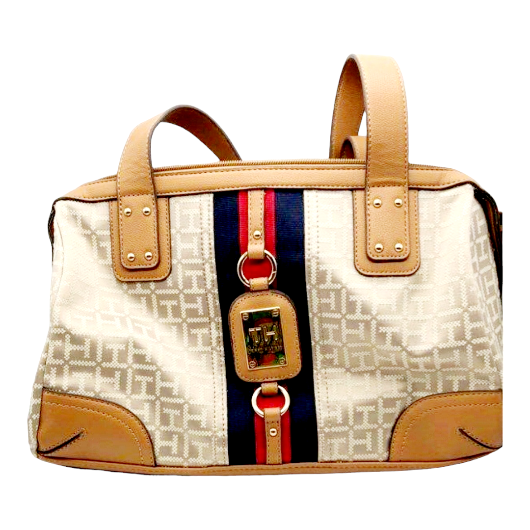 Beautiful *Tommy Hilfiger Handbag Purse Bag w/ Double Handles (Like-New)