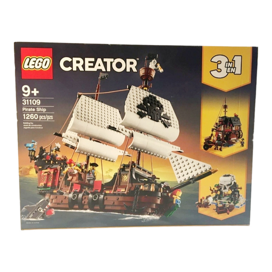 New *LEGO Creator #31109 Pirate Ship (1260-pc) Building 3-in-1 Toy Set Skull Island Pub
