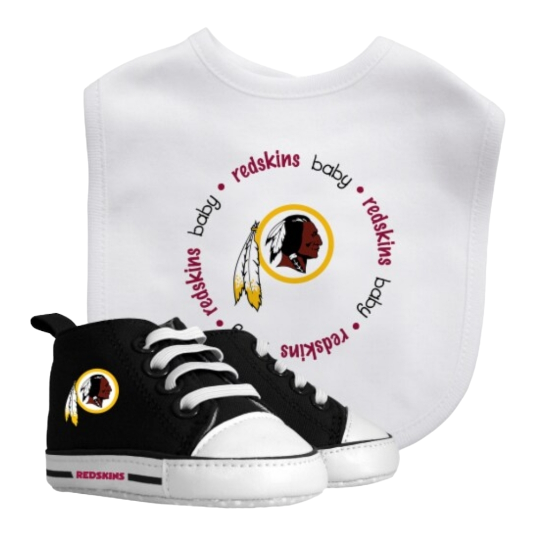 New *NFL Washington Redskins 2-pc Baby Set (Bib Pre-Walker Shoes)0-6 months