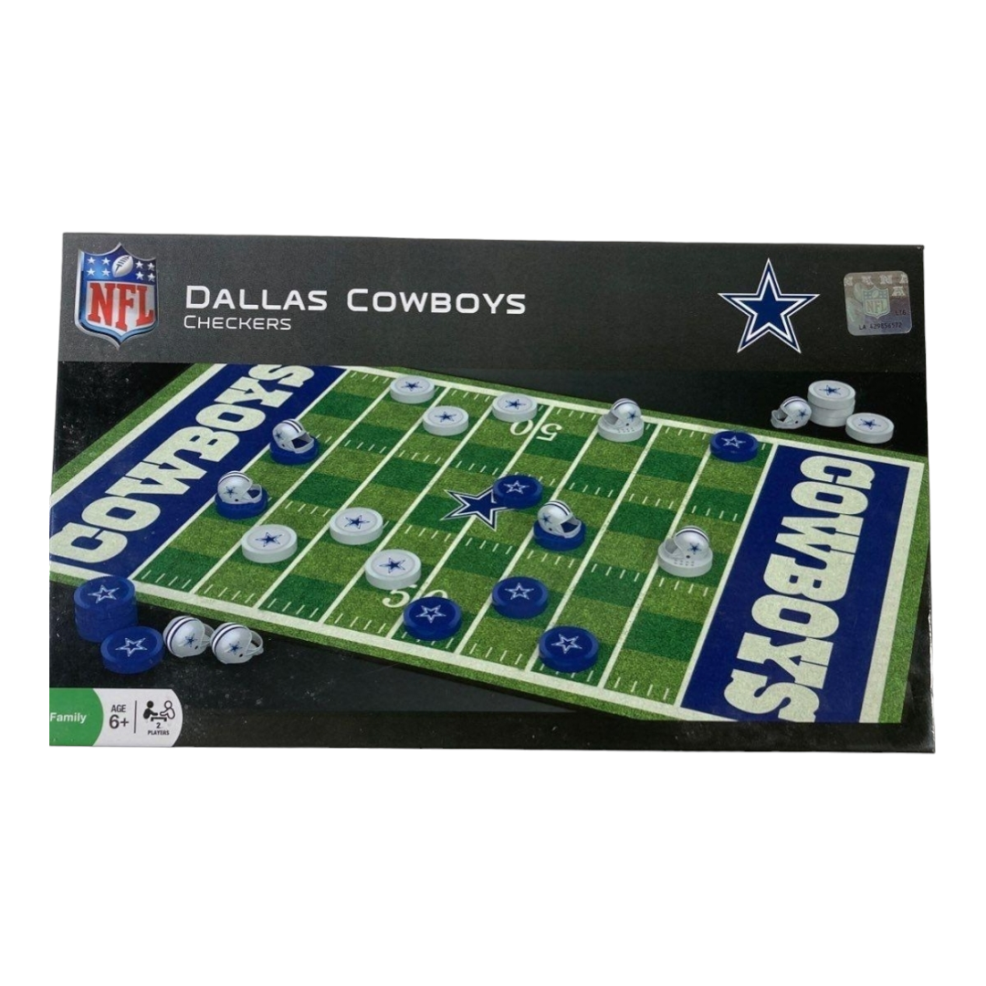 NIB *NFL Dallas Cowboys Checkers Board Game 13" x 21"