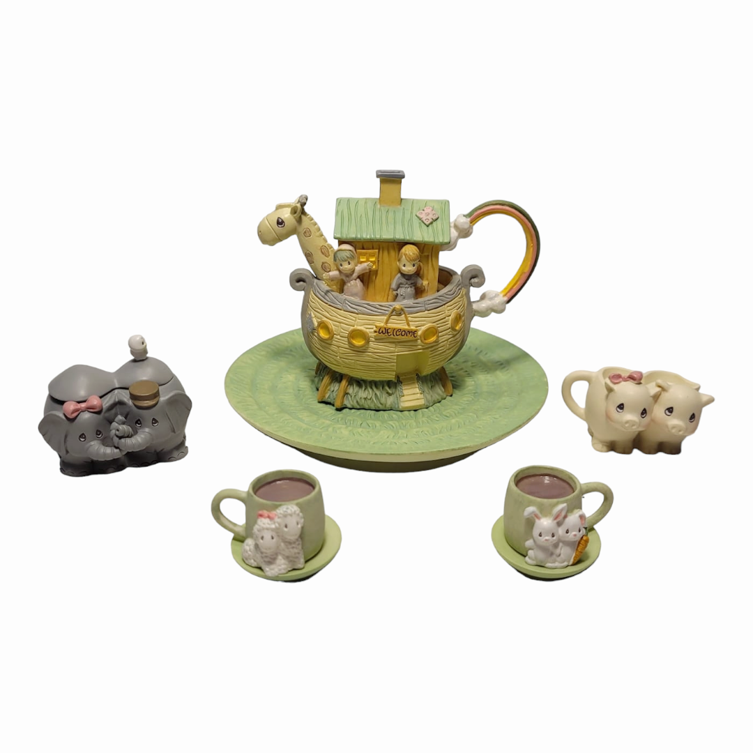 NIB *Precious Moments "Noah's Ark Mini Tea Set" by Enesco #270121 (1996)