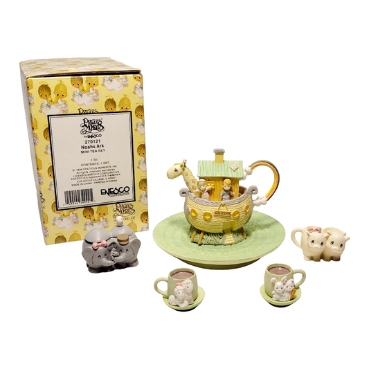 NIB *Precious Moments "Noah's Ark Mini Tea Set" by Enesco #270121 (1996)