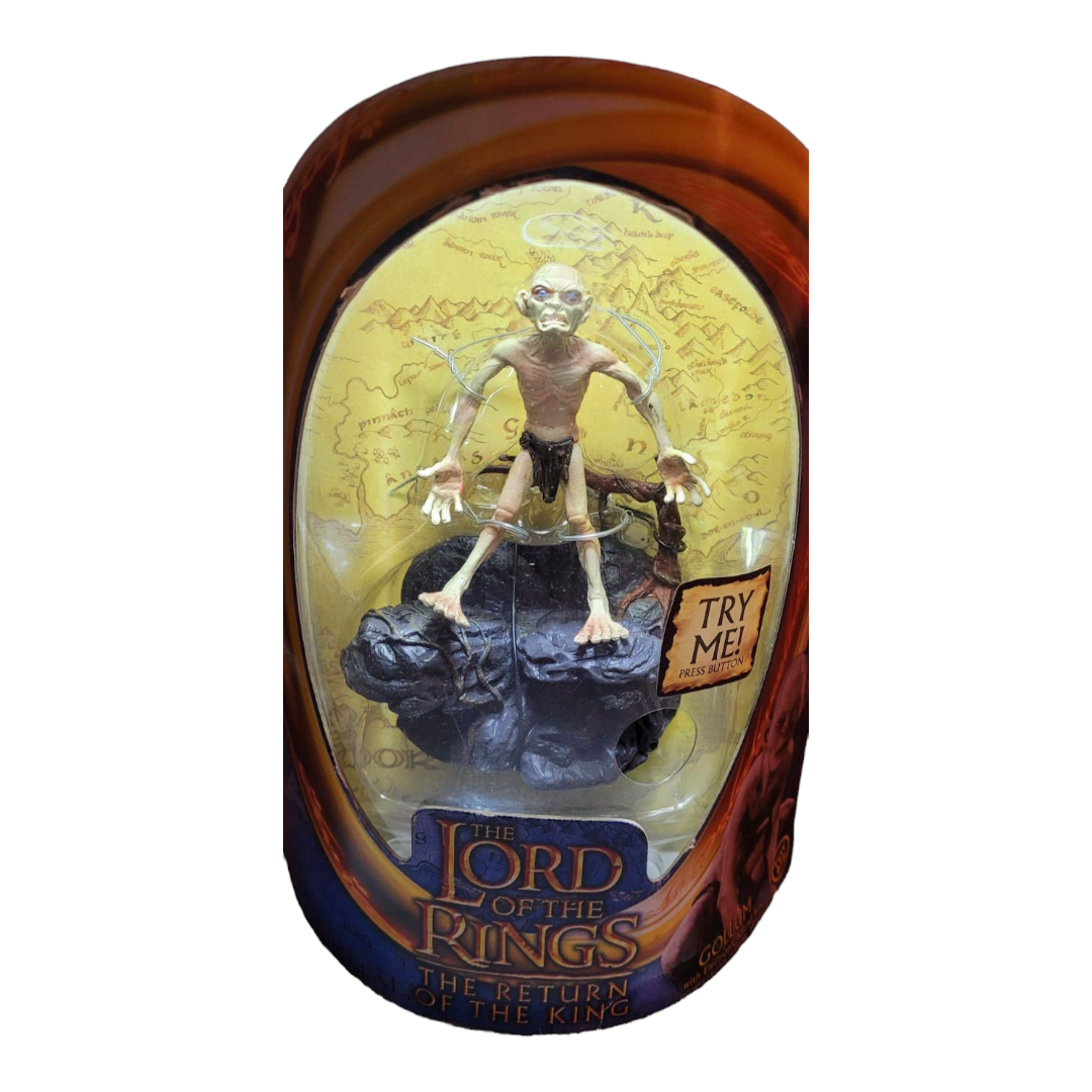 NIB *Lord of the Rings: Return of the King "GOLLUM" w/ Electronic Sound Base (6" tall)