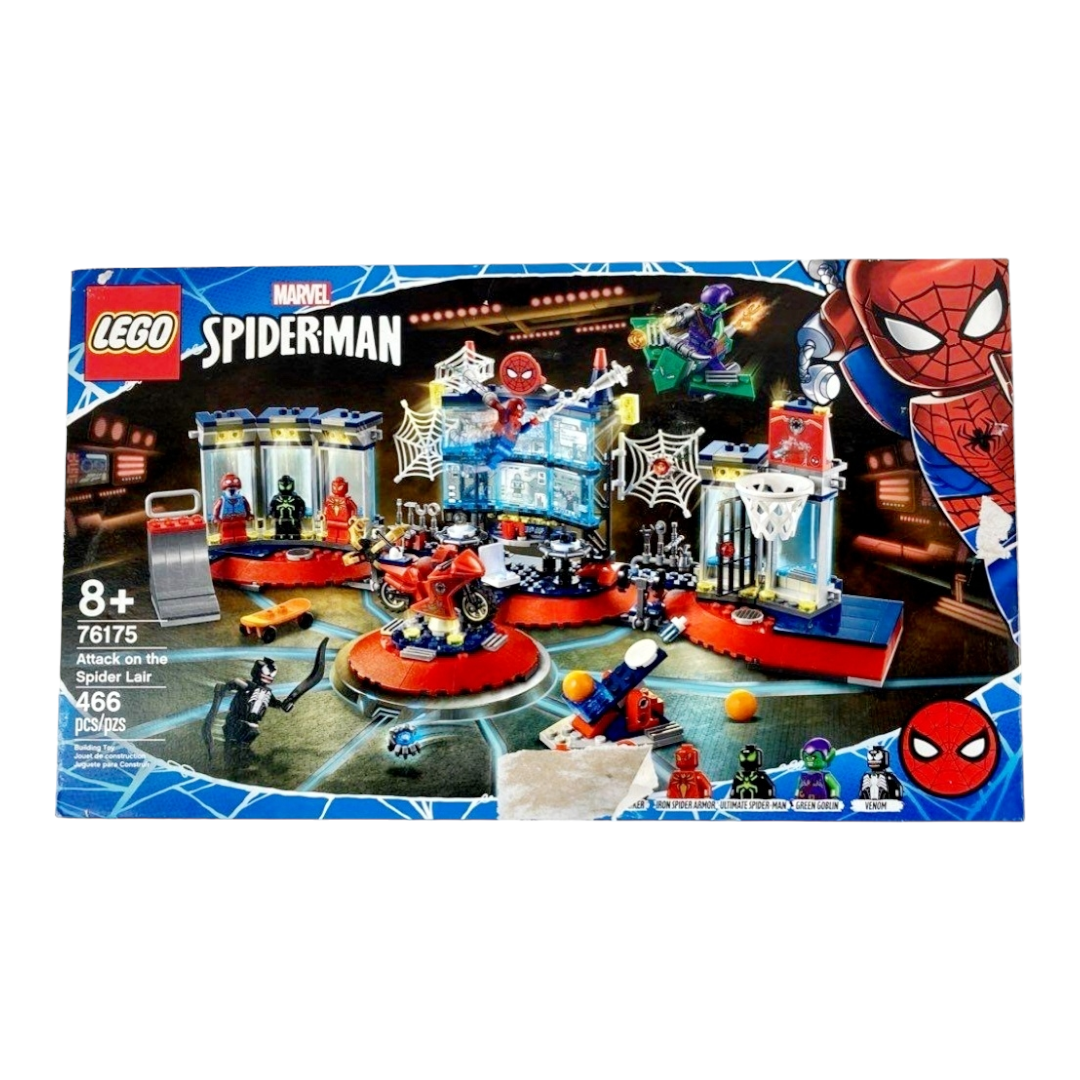 NIB *Lego Marvel Spider-man Attack on the Spider Lair #76175 (446pcs.) + Minifigs