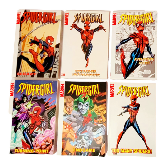Super *A Six (6) Comic Marvel Soft Cover Book Set "SPIDER-GIRL" Books #0 - 33