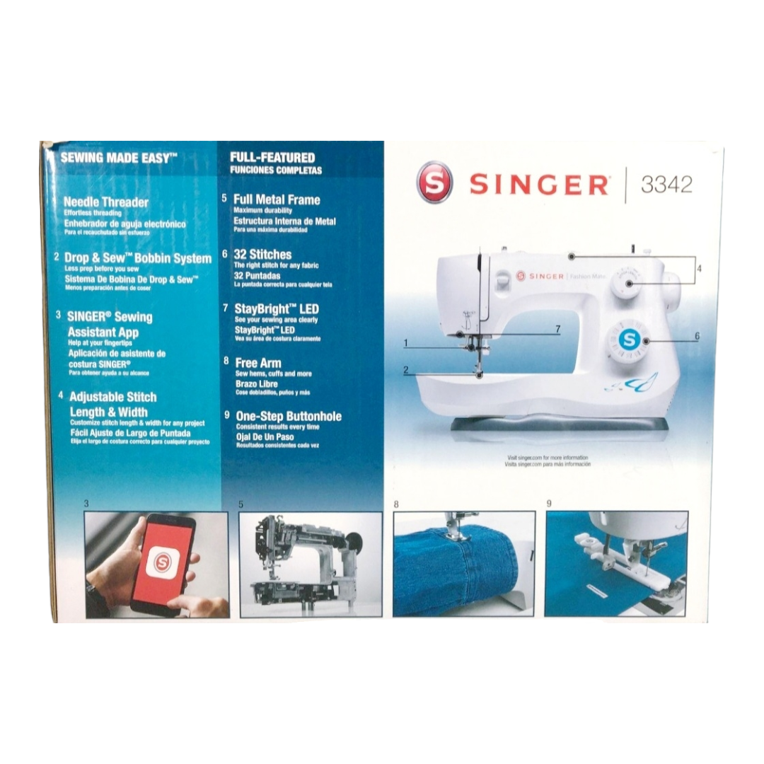 Singer *Fashion Mate #3342 Sewing Machine (110 Stitch Applications) Sew Easy Foot