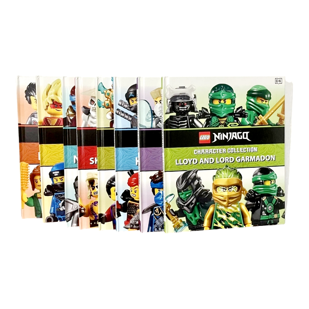 Eight (8) *Hard Cover LEGO NONJANGO Character Collection Book Lot