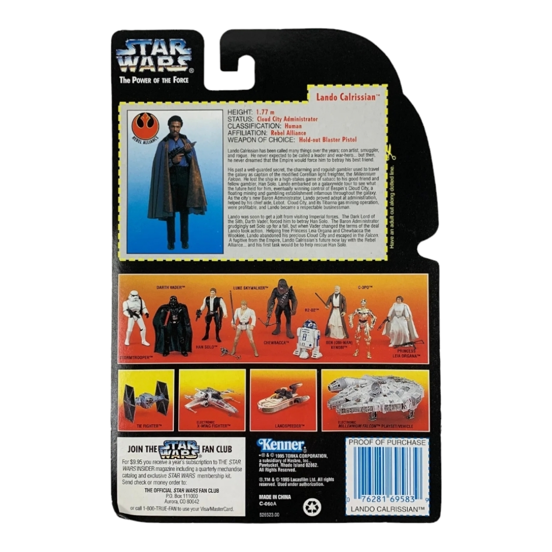 NIB *Star Wars: The Power of the Force 'Lando Calrissian' Kenner Action Figure