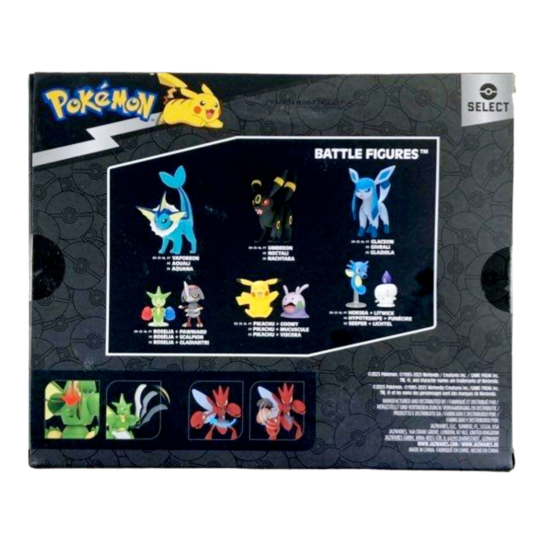 NIB *Pokémon Select Evolution Packs - Battle Figures Scyther & Scizor
