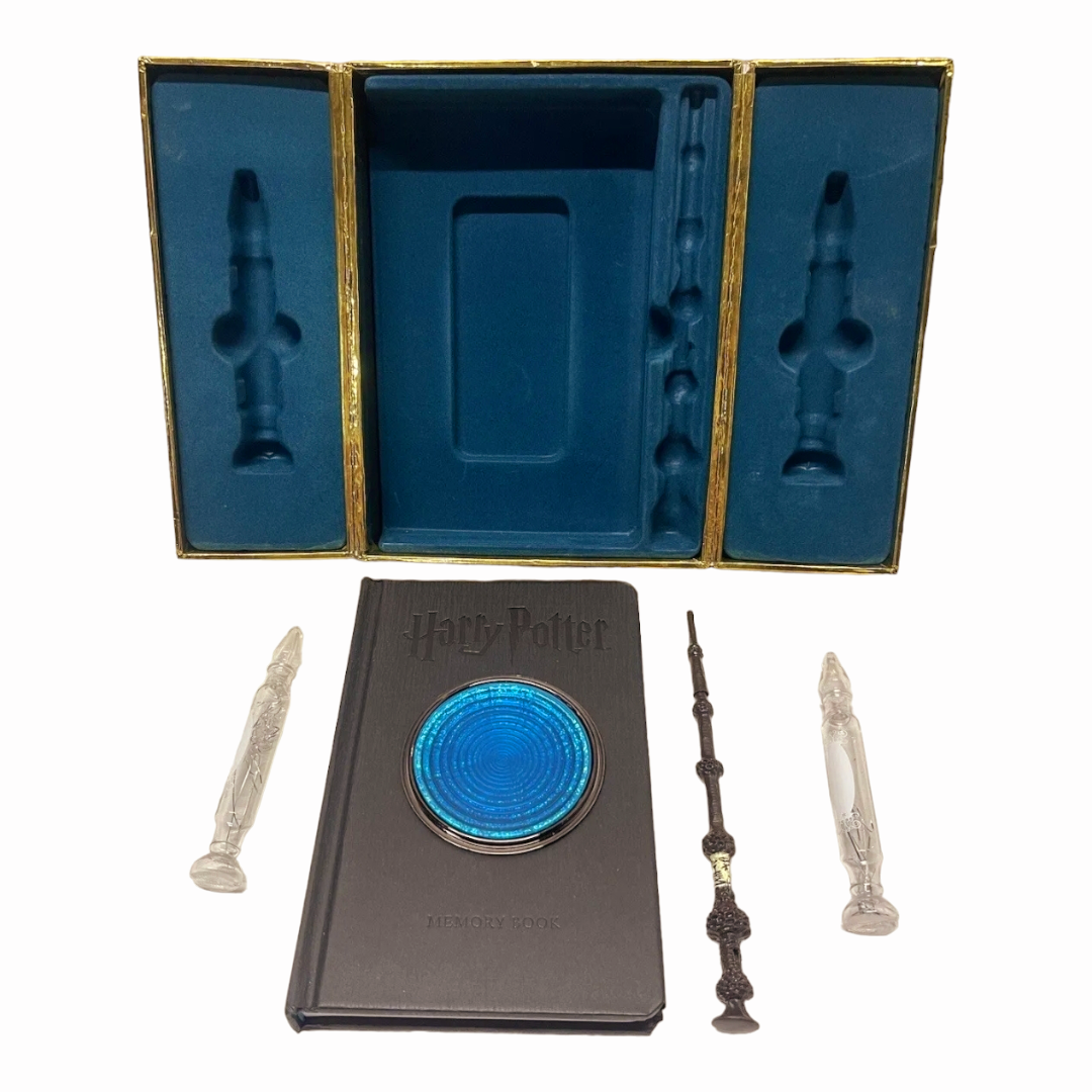 Harry Potter Pensieve Memory Set Box *Elder Wand Pen, Glass Vials & Journal