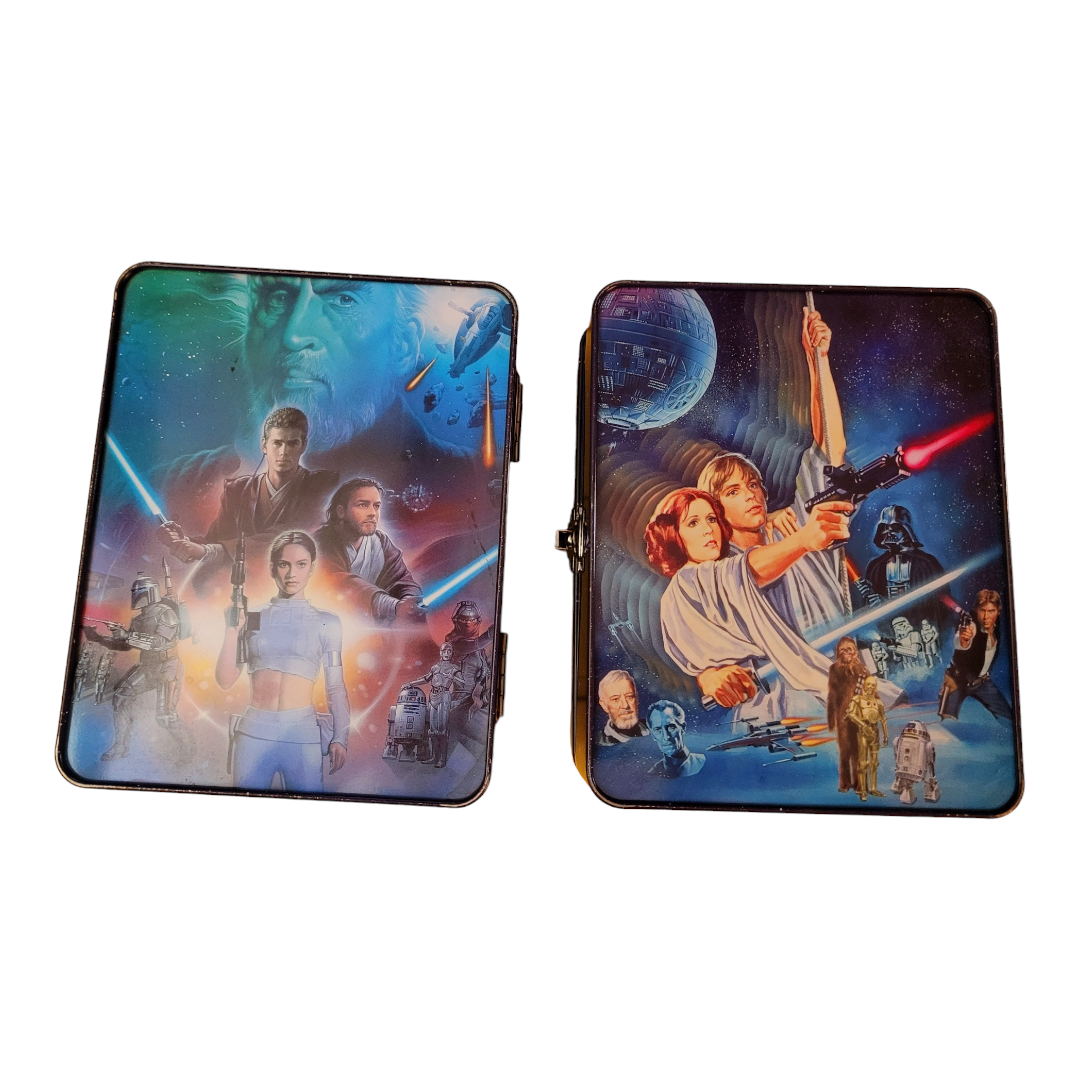 (2) Star Wars Tin Boxes (Episode II: Attack of Clones & Episode IV: A New Hope)