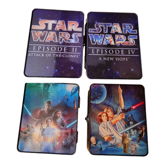 (2) Star Wars Tin Boxes (Episode II: Attack of Clones & Episode IV: A New Hope)