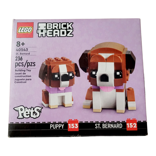 NIB *LEGO Brick Headz #40543 "St. Bernard" (236/pcs) St. Bernard & Puppy
