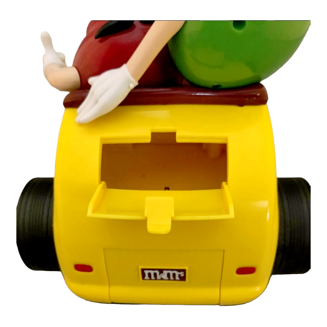 Cute *M&M's "Rebel Without A Clue" Yellow Hot Rod Candy Dispenser
