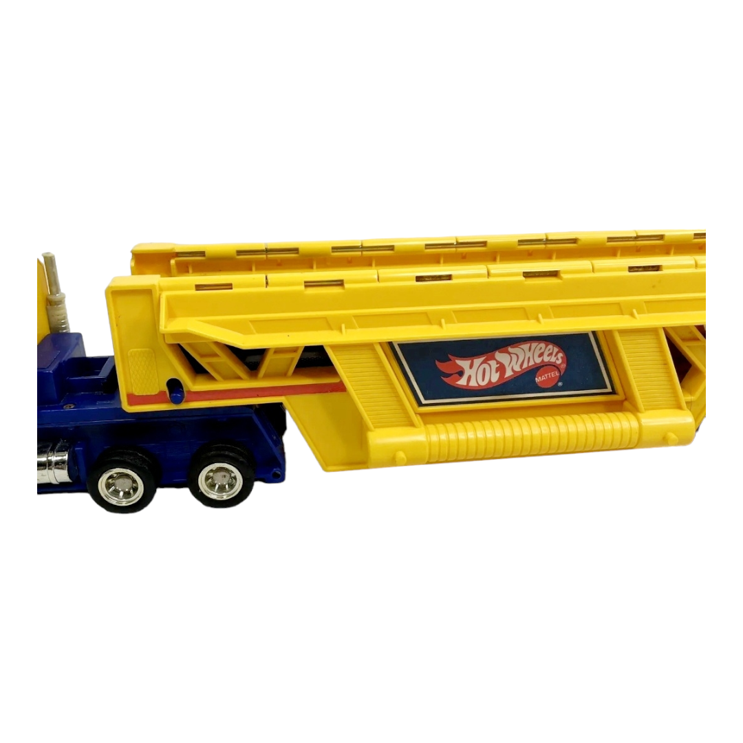 Vintage Hot Wheels Semi Truck Trailer Car 19" Hauler Carrying Case (1986) Mattel