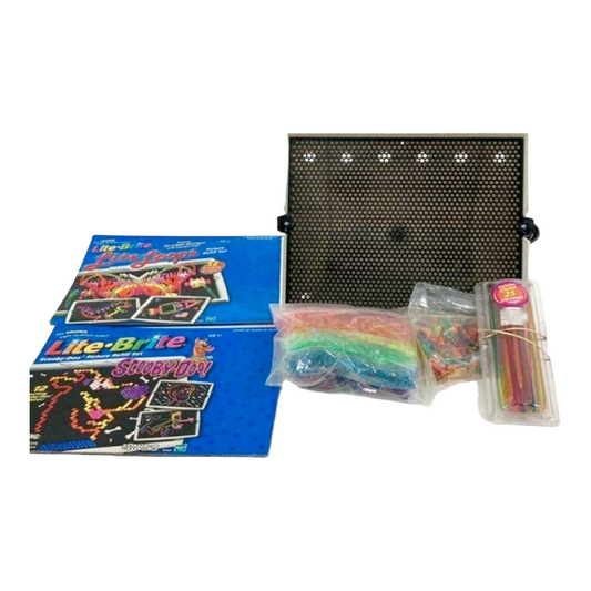 Vintage *Lite Brite: Lite Loops & Lite Scooby-Doo Doo Pegs + Extra Pegs (1994) see pics