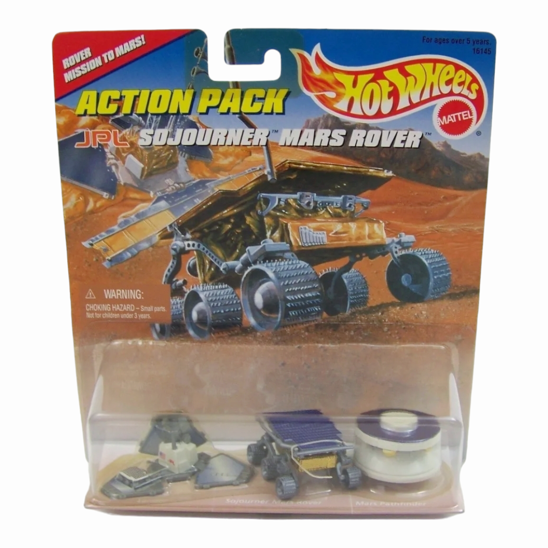 NIB *Hot Wheels Action Pack Series JPL Sojourner Mars Rover Mini Space Play Set