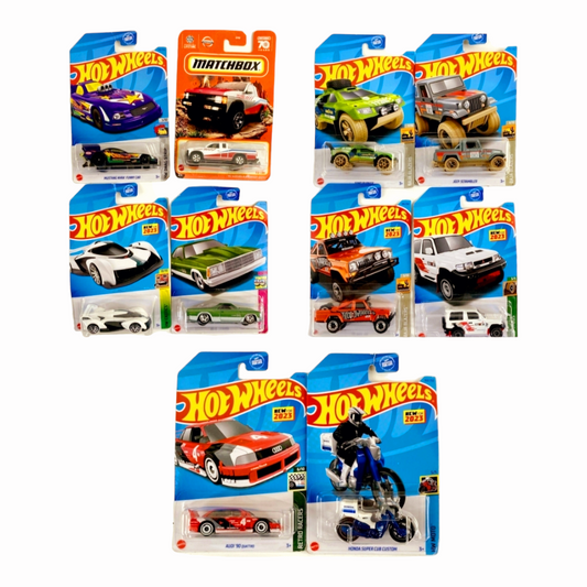 NIB *Lot of (9) Hot Wheels & (1) Matchbox Motor Vehicles + Motorcycle